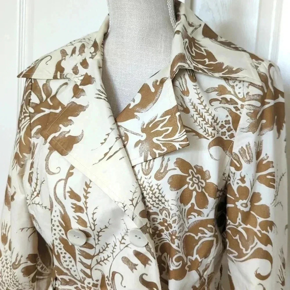 CAbi Gold Foil Print Trench Coat - Picture 5 of 8